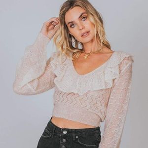 Free people cropped sweater $168 worth!!!